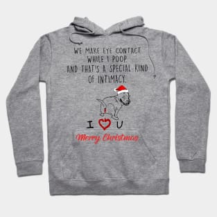 Pitbull We Make Eye Contact While I Poop Merry Christmas Hoodie